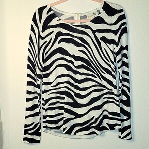 chico's Animal Print Light Sweater Top, 0/S (4/6), EUC